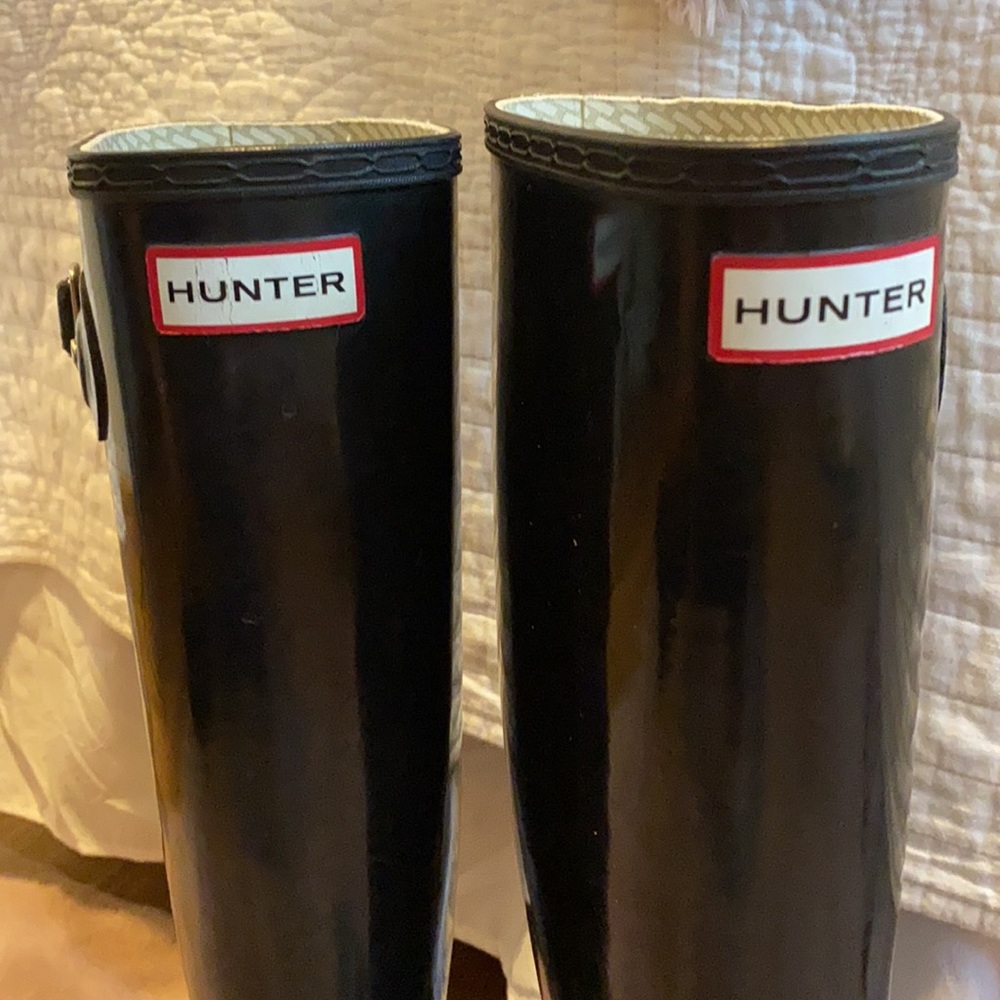 Women’s tall black hunter boots - Picture 2 of 7